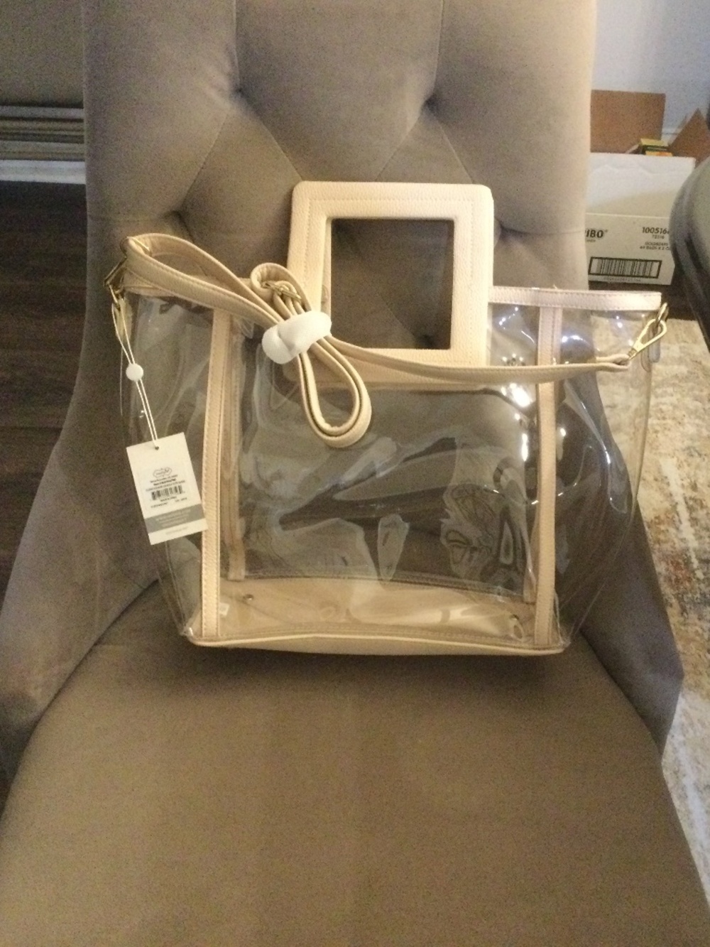 BRAND NEW! Mud Pie Clear Tote Bag